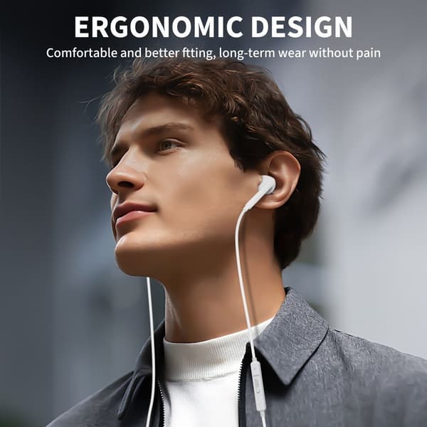 Tech-Protect In-Ear Hörlurar USB-C UltraBoost Vit