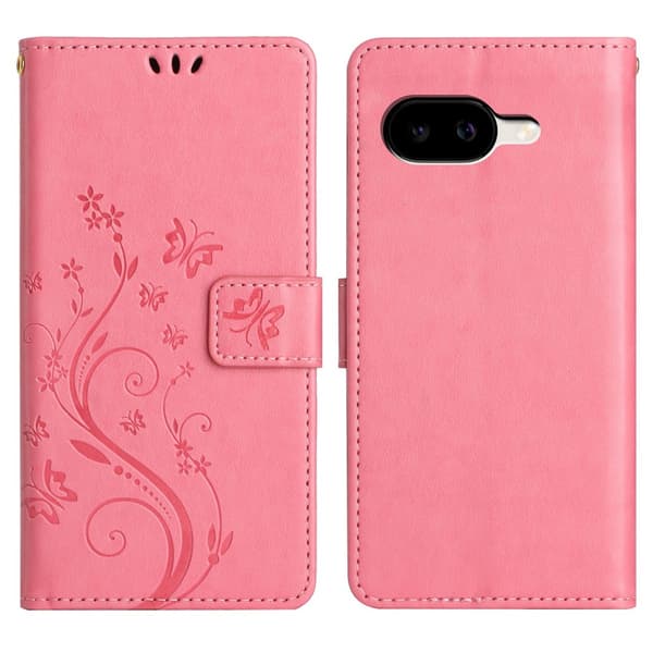 Google Pixel 10a Fodral Med Blommigt Tryck Rosa