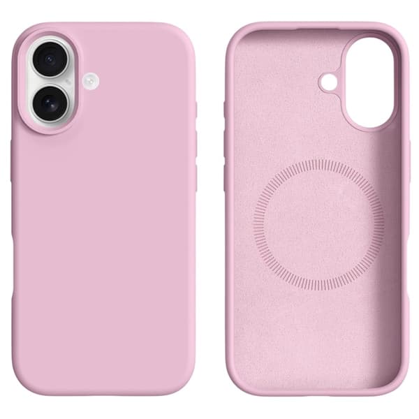iPhone 17 Skal MagSafe Liquid Silikon Rosa