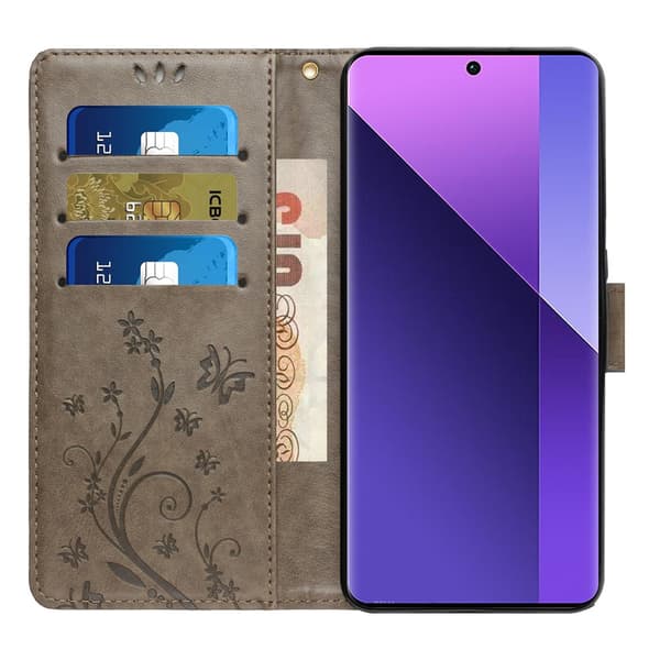 Google Pixel 10a Fodral Med Blommigt Tryck Grå