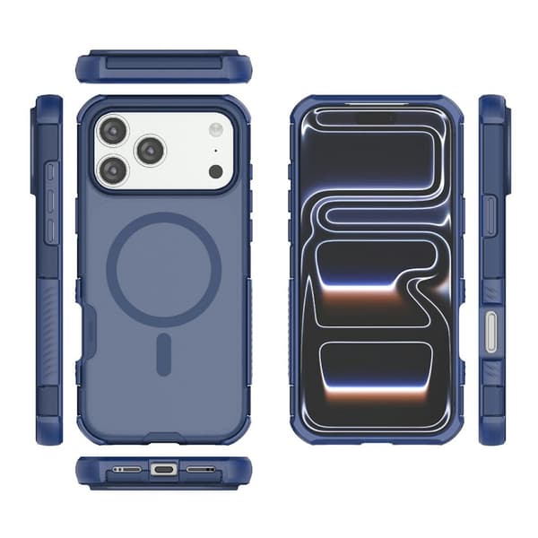 iPhone 17 Pro Max Skal MagSafe Shockproof Hybrid Blå
