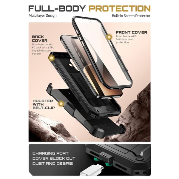Supcase iPhone 17 Skal Unicorn Beetle Pro Svart