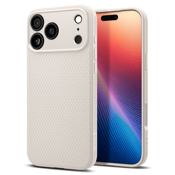 Spigen iPhone 17 Pro Max Skal Liquid Air Natural Titanium