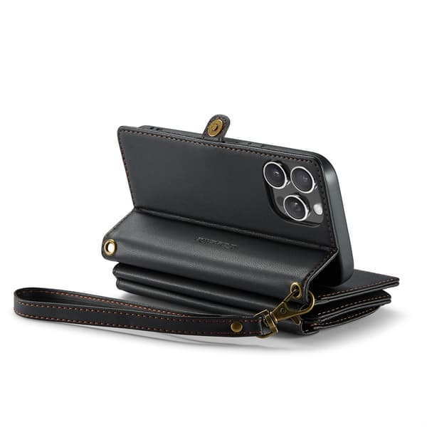 CASEME iPhone 15 Pro Plånboksfodral Svart