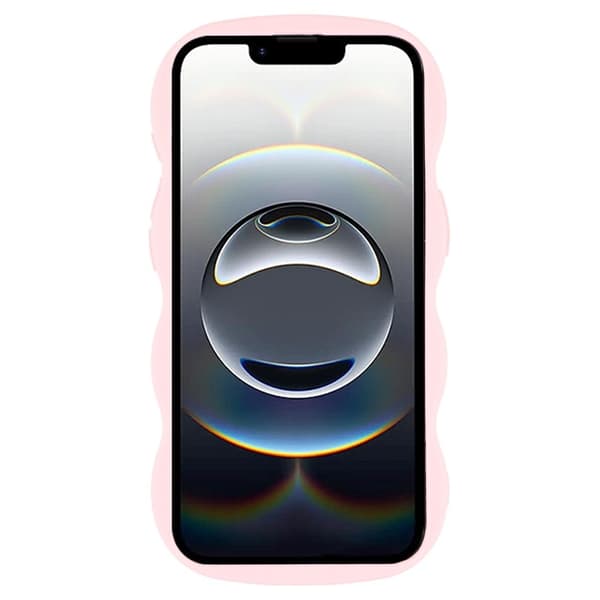 iPhone 17e / 16e Mobilskal Wavy Ljus Rosa