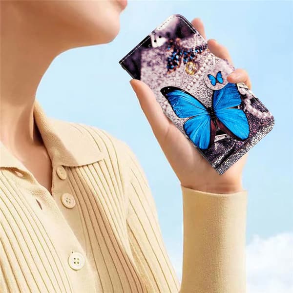 Honor Magic7 Lite Fodral Med Tryck Blå Fjäril