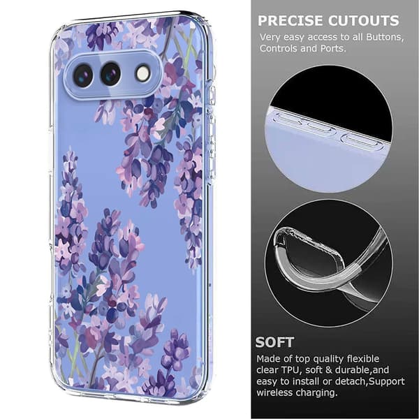 Google Pixel 10a Skal Med Tryck Blommor
