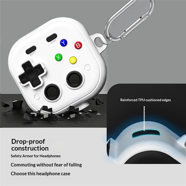 Samsung Galaxy Buds 4 / 4 Pro Skal Game Console Grå