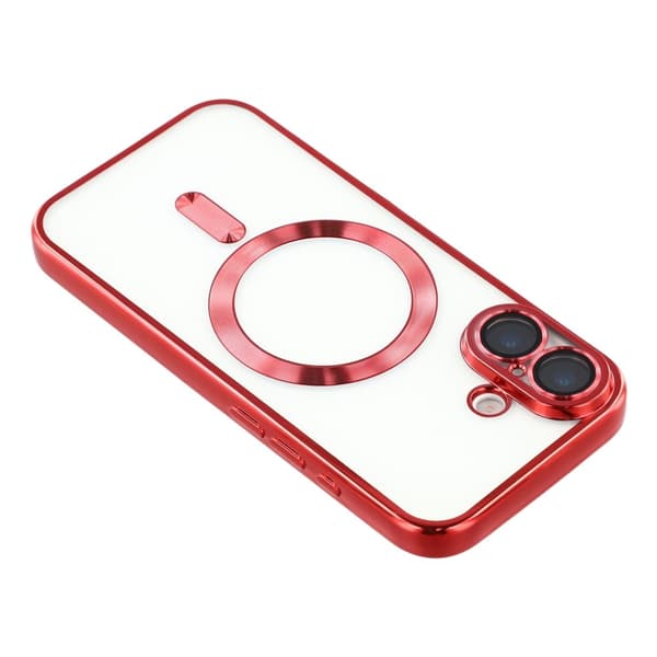 iPhone 17 Skal MagSafe Electroplated TPU Röd