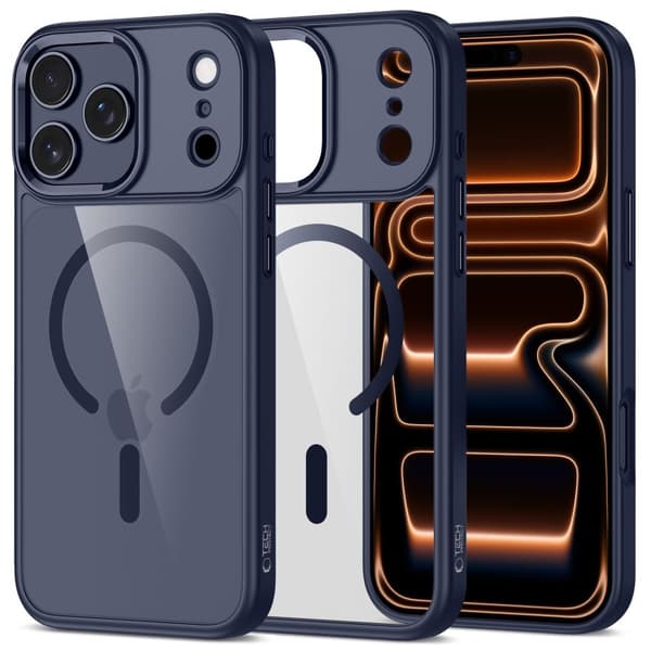 Tech-Protect iPhone 17 Pro Skal MagSafe MagMat Deep Blue / Clear