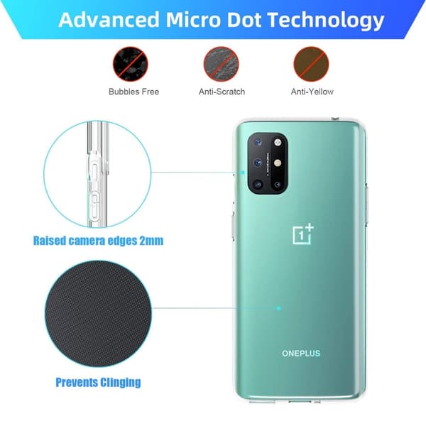 OnePlus 8T / 8T+  - Transparent TPU Skal