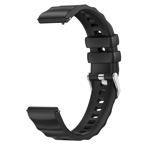 Klockarmband 18 mm Quick Release Wave Silikon Svart