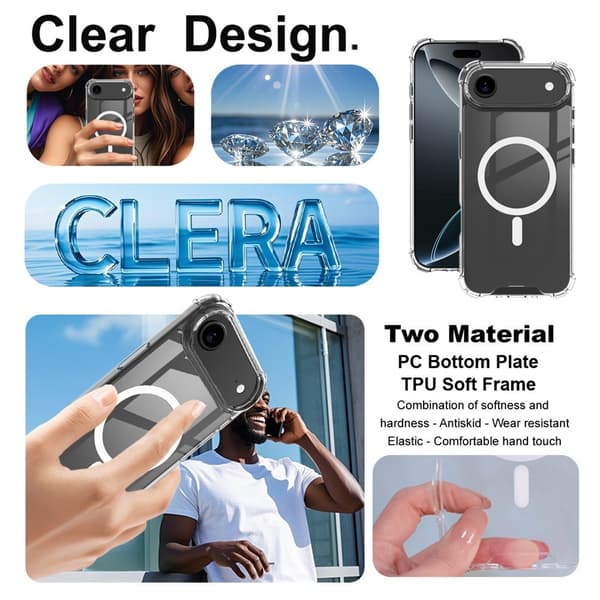 IMAK iPhone Air Skal MagSafe Shockproof Transparent