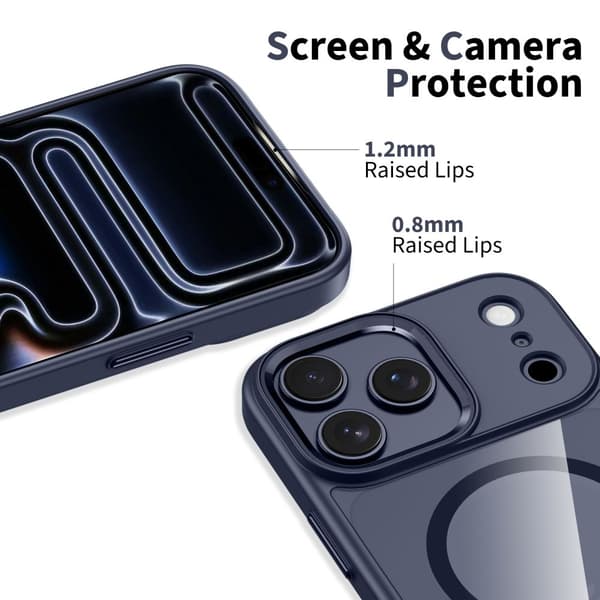 Tech-Protect iPhone 17 Pro Skal MagSafe MagMat Deep Blue / Clear