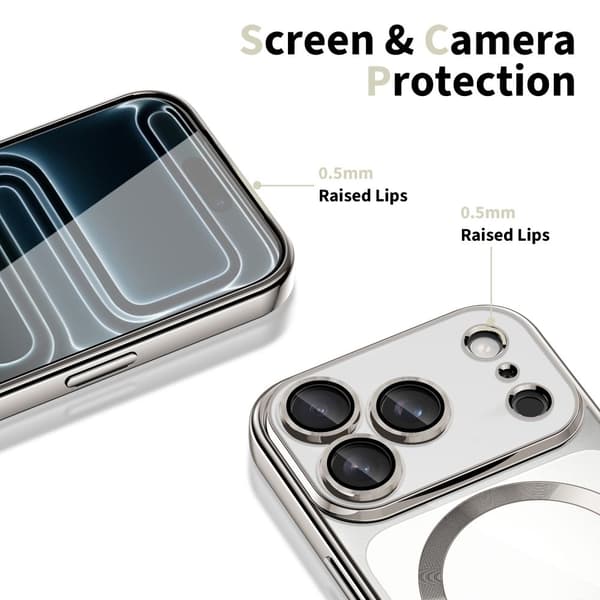 Tech-Protect iPhone 17 Pro Max Skal MagSafe MagFlex Shiny Silver