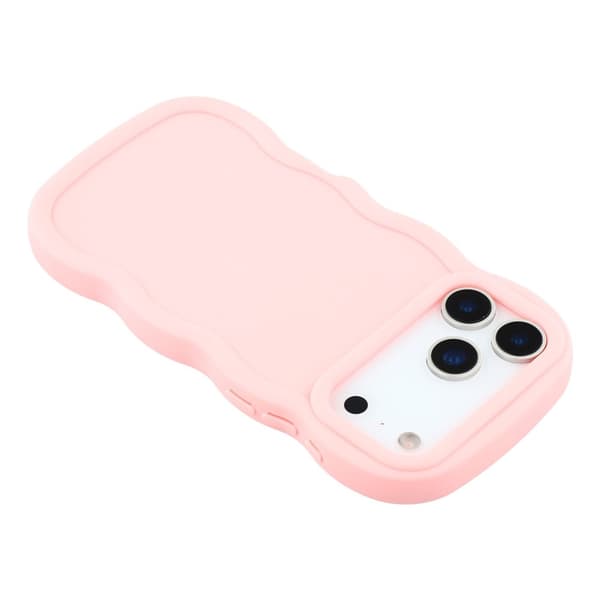 iPhone 17 Pro Mobilskal Wavy Ljus Rosa