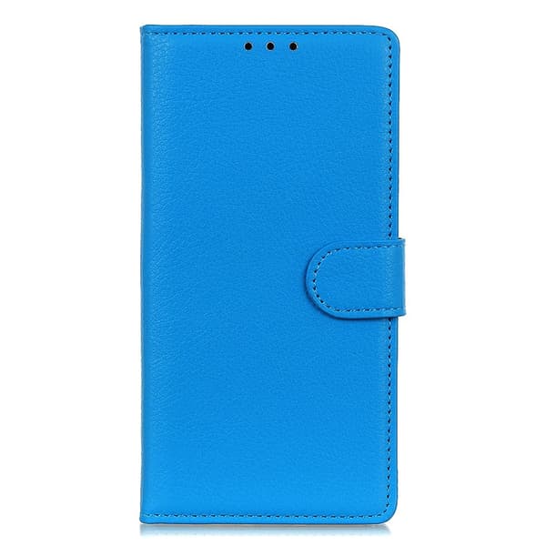 Google Pixel 10a Fodral Litchi Läder Blå