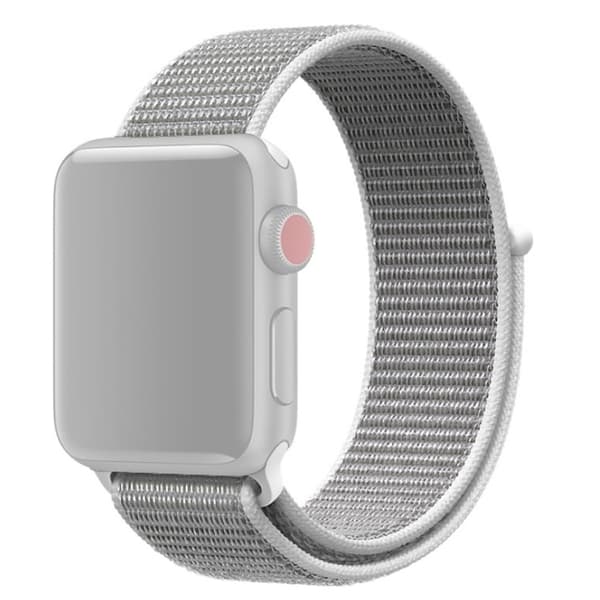 Nylon Loop Armband Vit Justerbart Apple Watch 42/44/45/46/49 mm