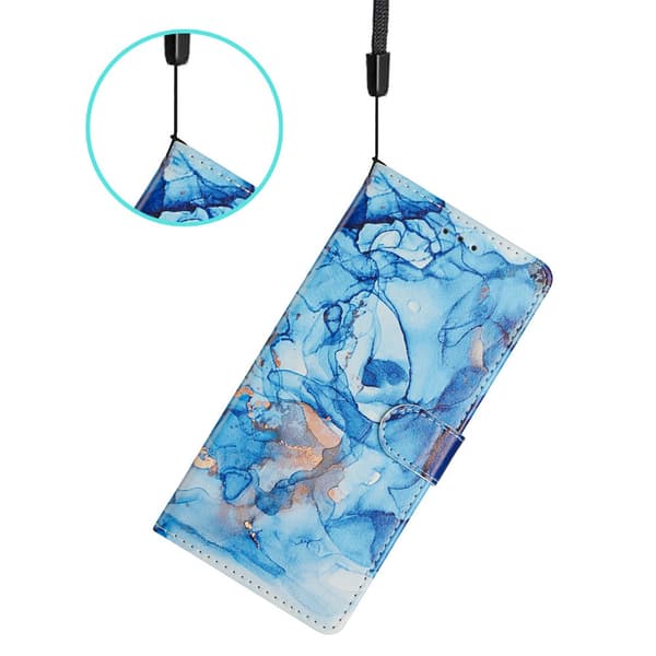 Honor Magic7 Lite Fodral Med Tryck Blå Marmor