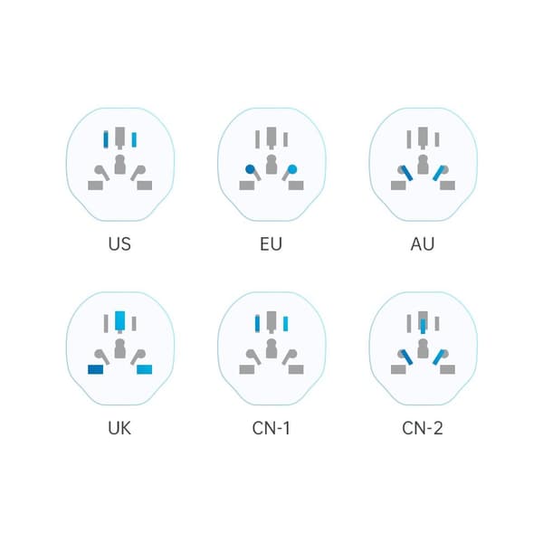 Tech-Protect Universal Reseadpater EU Plugg Vit
