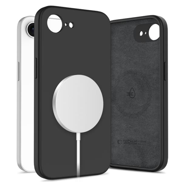 Tech-Protect iPhone 17e / 16e Skal MagSafe Silicone Svart