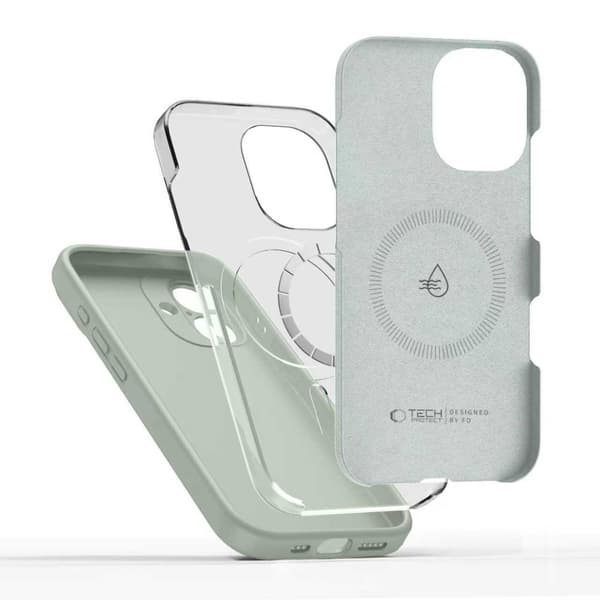 Tech-Protect iPhone 17 Skal MagSafe Silicone Sage