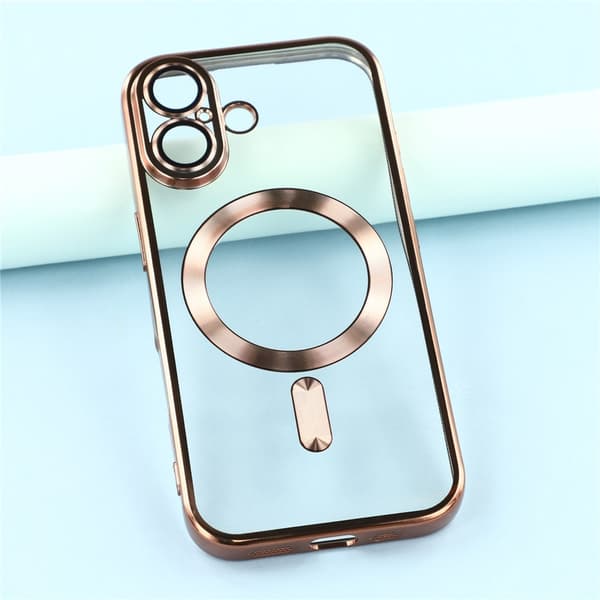 iPhone 17 Skal MagSafe Electroplated TPU Koppar