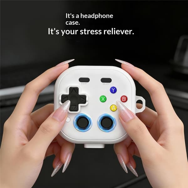 Samsung Galaxy Buds 4 / 4 Pro Skal Game Console Vit