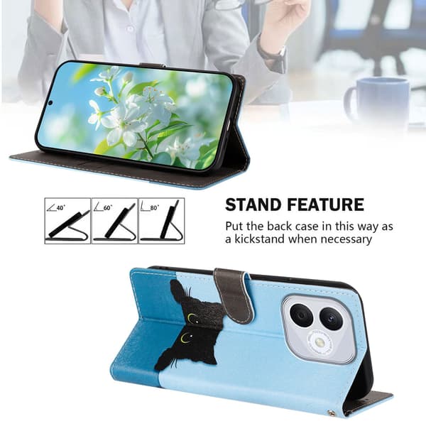 Honor 400 Lite Fodral Med Tryck Katt
