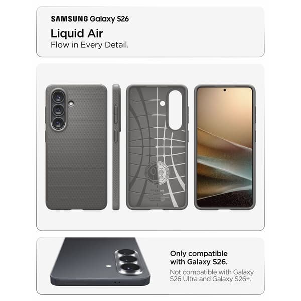 Spigen Samsung Galaxy S26 Skal Liquid Air Marble