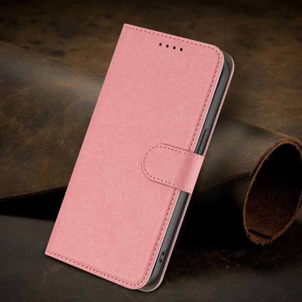Samsung Galaxy S26 Ultra Fodral Solid Läder Rosa