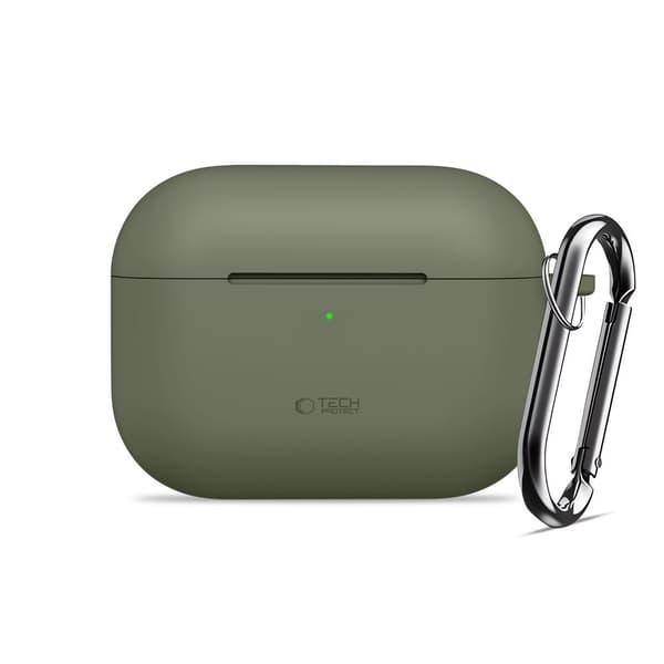 Tech-Protect AirPods Pro 3 Skal Silikon Hook Olive Green