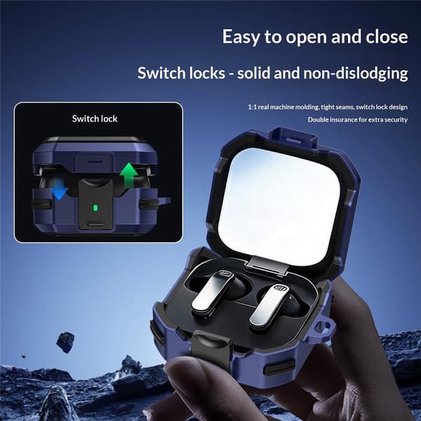 Samsung Galaxy Buds 4/4 Pro Skal Shockproof Hybrid Grön