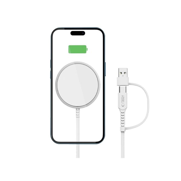 Tech-Protect 15W MagSafe Trådlös Qi Laddare Vit