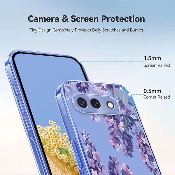 Google Pixel 10a Skal Med Tryck Blommor