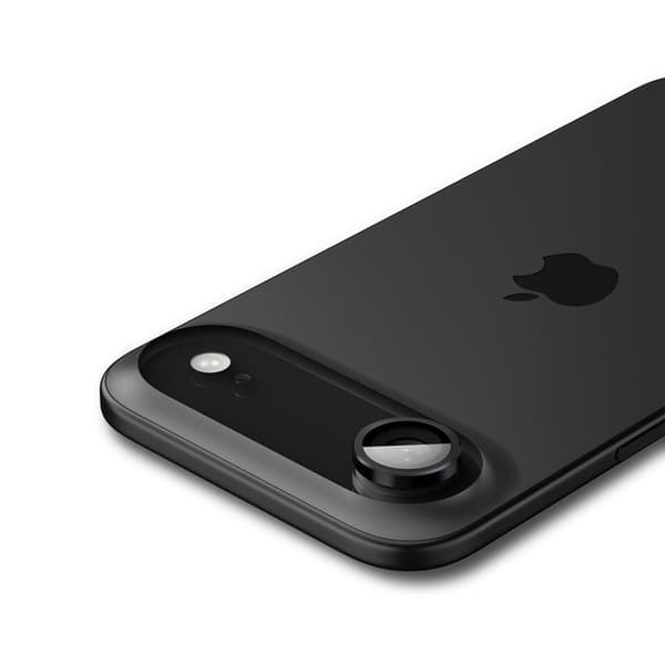Spigen iPhone Air 2-PACK Linsskydd GLAS.tR "Ez Fit" Svart