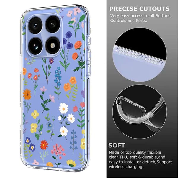 Xiaomi 15T Skal Med Tryck Blommor