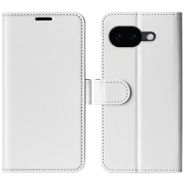 Google Pixel 10a Fodral Crazy Horse Läder Vit