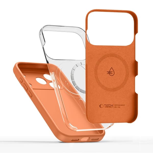 Tech-Protect iPhone 17 Pro Skal MagSafe Silicone Cosmic Orange