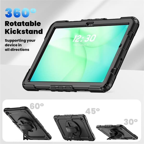 Galaxy Tab A11 Plus/A9 Plus Skal 360 Shockproof Hybrid Kickstand