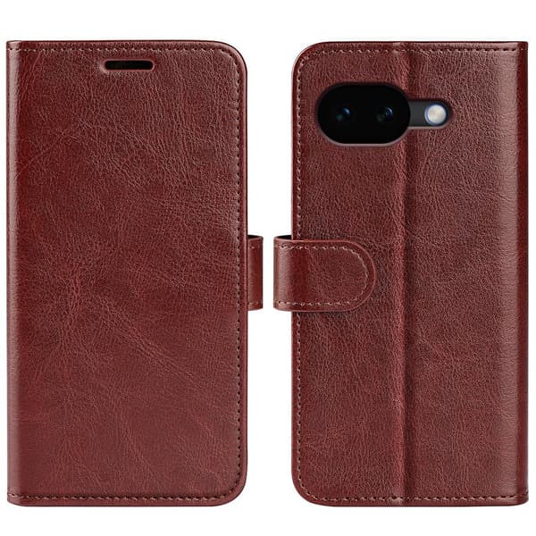 Google Pixel 10a Fodral Crazy Horse Läder Brun