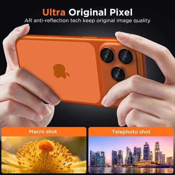 Tech-Protect iPhone 17 Pro Max Linsskydd CamFull Fit+ Transparent
