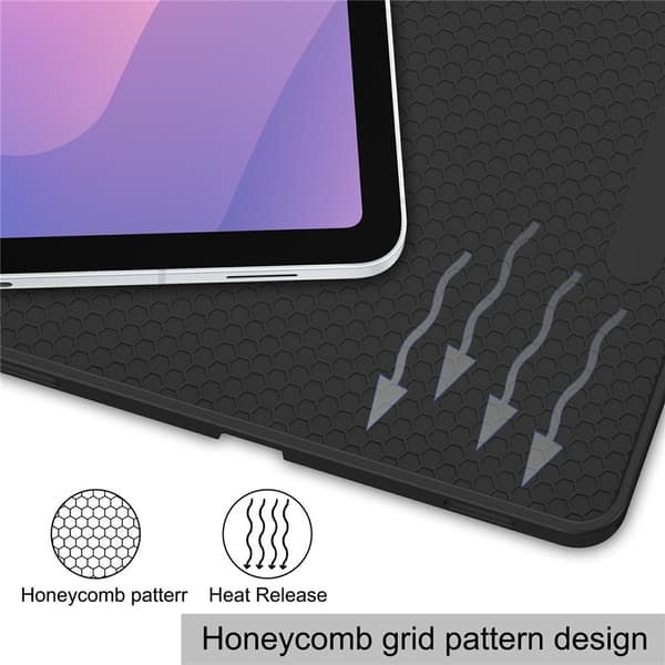 Samsung Galaxy Tab S11 Fodral Tri-Fold Läder Grå