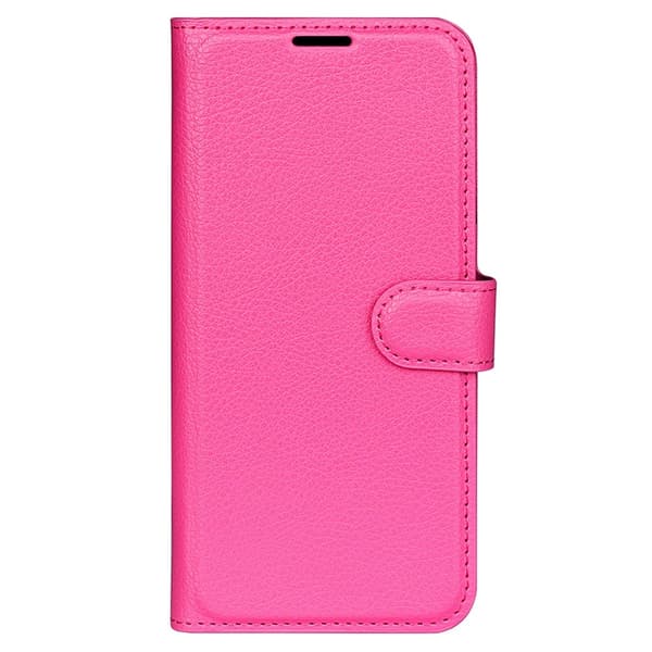 Google Pixel 8 Pro Fodral Litchi Textur Rosa