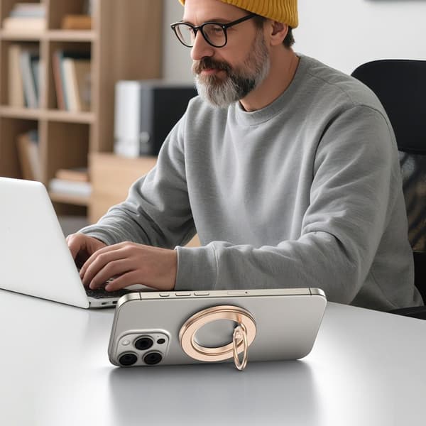 Tech-Protect Magnetisk MagSafe Ringhållare Satin Guld