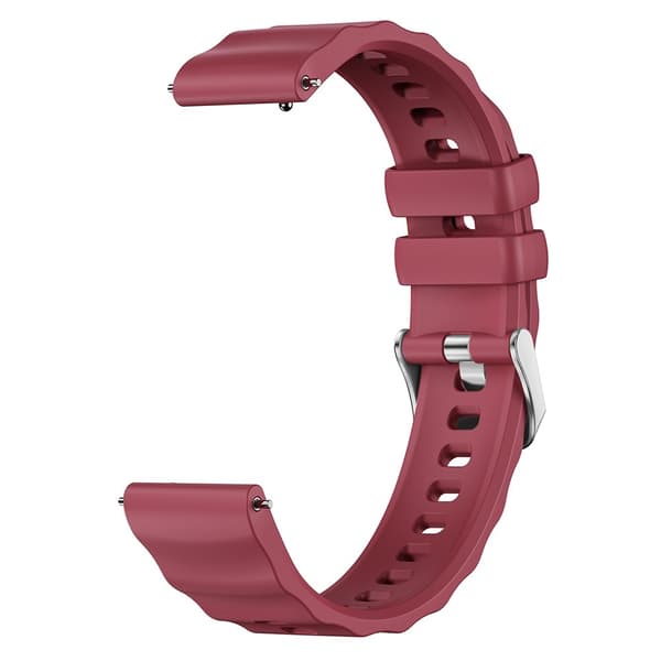 Klockarmband 18 mm Quick Release Wave Silikon Vinröd