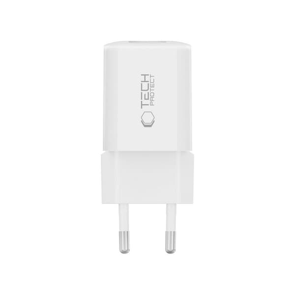 Tech-Protect 33W Väggladdare PD QC USB-C / USB-A Vit