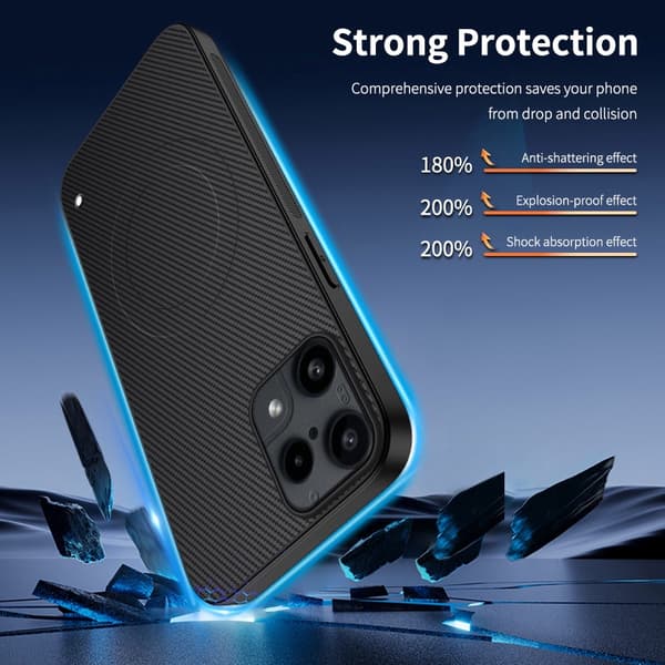 WANLONFENG Nothing Phone 3a Lite Skal MagSafe Kolfiber Textur