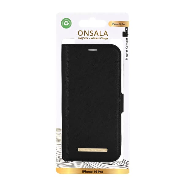 Onsala iPhone 16 Pro Fodral MagSafe 2 Kortfack Svart