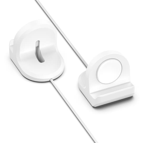 Google Pixel Watch Laddningsstativ Silikon Vit